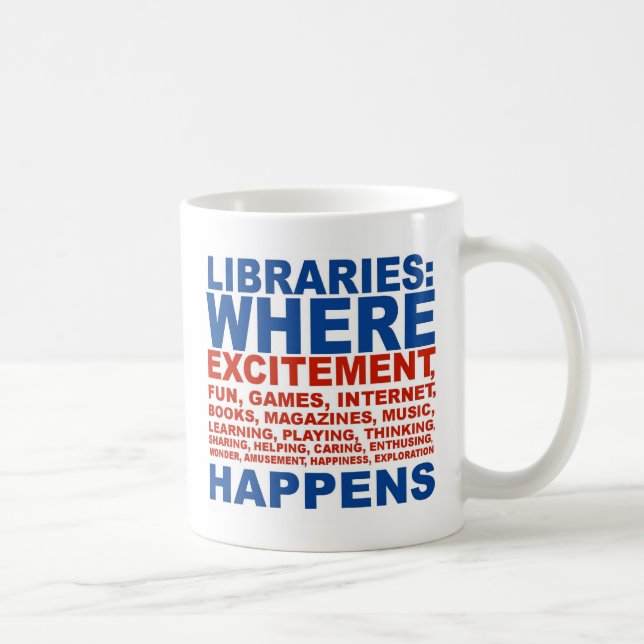 Libraries excitement mug (Right)