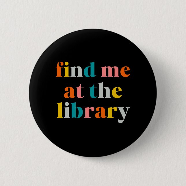 Library 6 Cm Round Badge (Front)