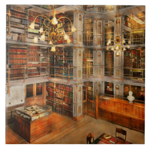 Library - A literary classic 1905 Tile