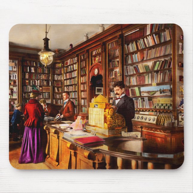 Library - A novel idea 1895 Mouse Mat (Front)