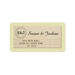 Library Address Labels Stickers Wedding Books