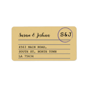 Library Address Labels Stickers Wedding Books