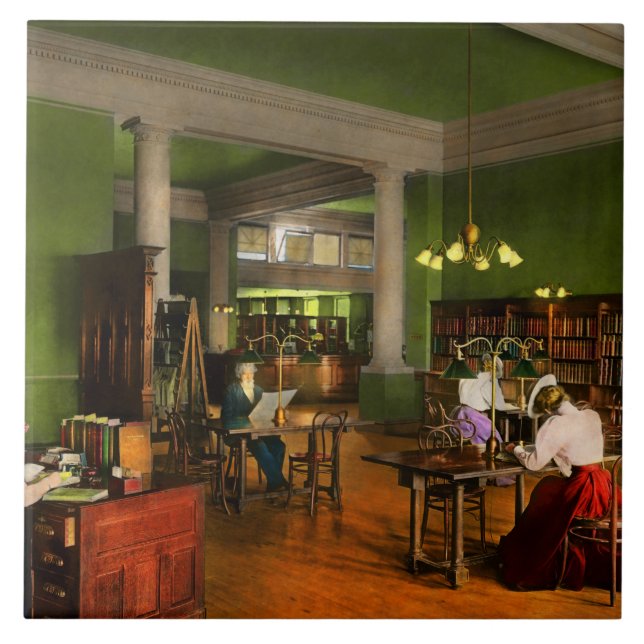 Library - Adult's reading 1900 Tile (Front)
