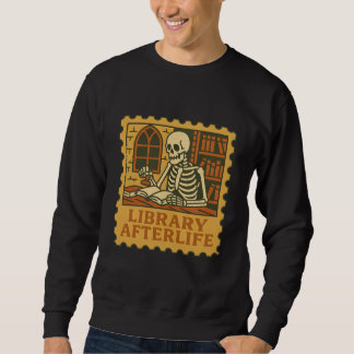Library Afterlife – Gothic Skeleton Librarian Shir Sweatshirt