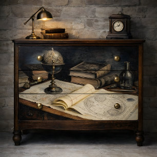 Library Art Decoupage Tissue Paper