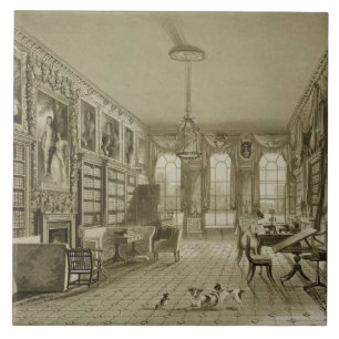 Library as Sitting Room, Cassiobury Park, c.1815, Tile