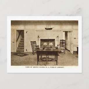 Library, Beach Haven, NJ Vintage Postcard