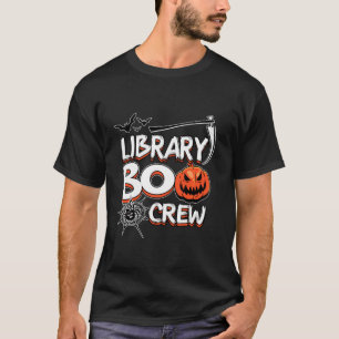 Library Boo Crew Halloween Librarian Costume T-Shirt