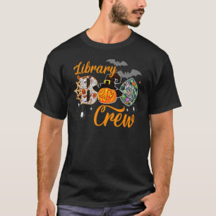 Library Boo Crew School Librarian Halloween Librar T-Shirt