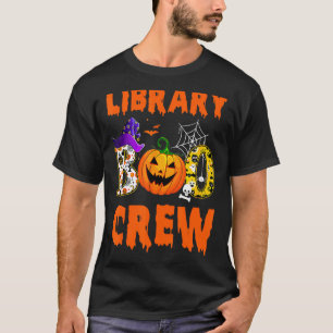 Library Boo Crew School Librarian Halloween Librar T-Shirt