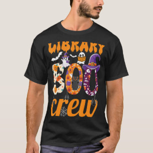 Library Boo Crew School Librarian Halloween Librar T-Shirt
