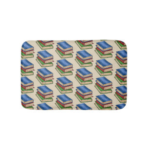 Library Book Stack Teacher Librarian Education Bath Mat