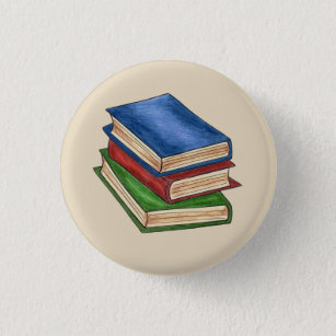 Library Book Stack Teacher Librarian Educator Gift 3 Cm Round Badge
