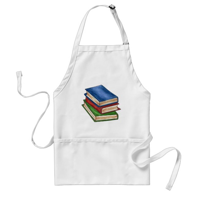 Library Book Stack Teacher Librarian Educator Gift Standard Apron (Front)