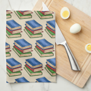 Library Book Stack Teacher Librarian Educator Gift Tea Towel