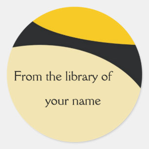 Library Bookplates Custom Classic Round Sticker