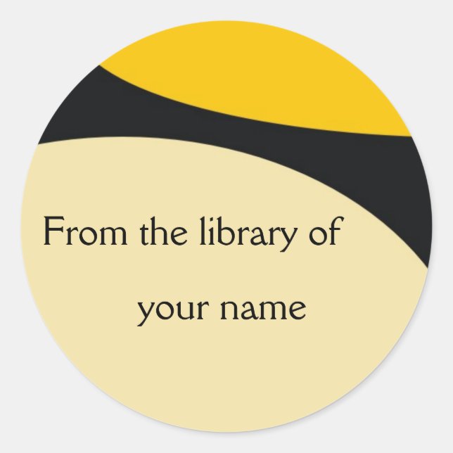 Library Bookplates Custom Classic Round Sticker (Front)