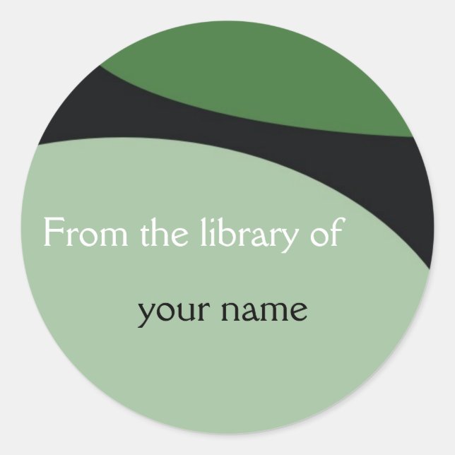 Library Bookplates Custom Classic Round Sticker (Front)
