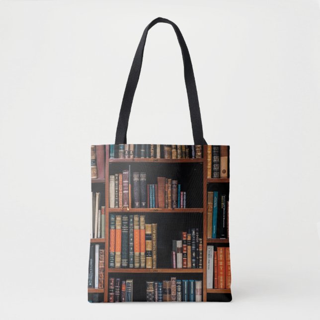 Library Books All-Over-Print Tote Bag, Medium (Front)