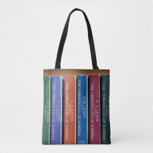Library Books All-Over-Print Tote Bag, Medium