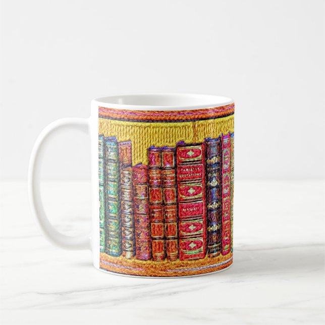 Library Books Coffee Mug (Left)