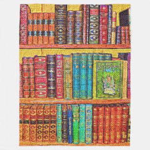Library Books Fleece Blanket