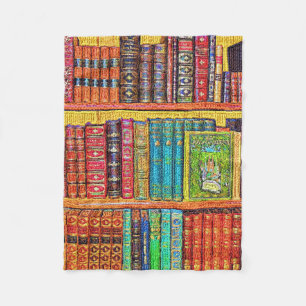 Library Books Fleece Blanket
