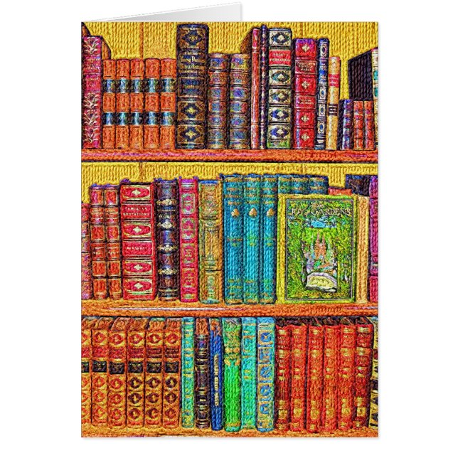 Library Books Greeting Card (Front)