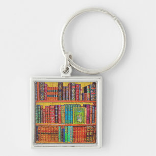 Library Books Key Ring