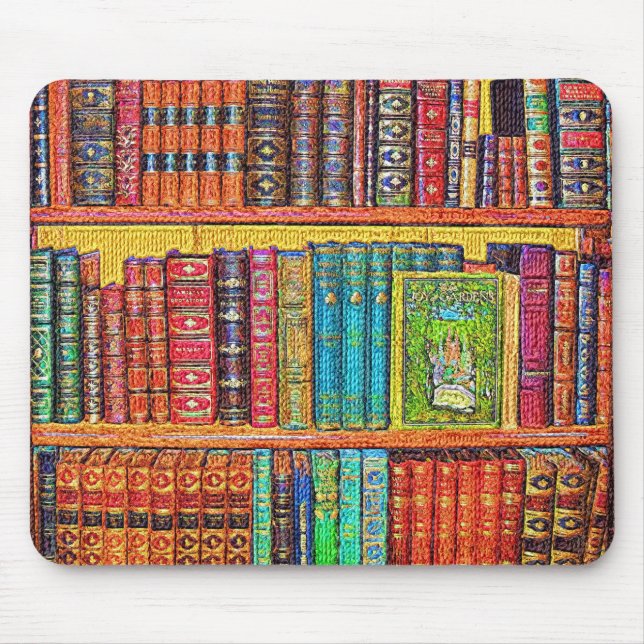 Library Books Mouse Mat (Front)