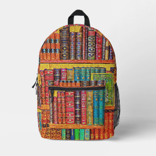 Library Books Print Cut Sew Bag