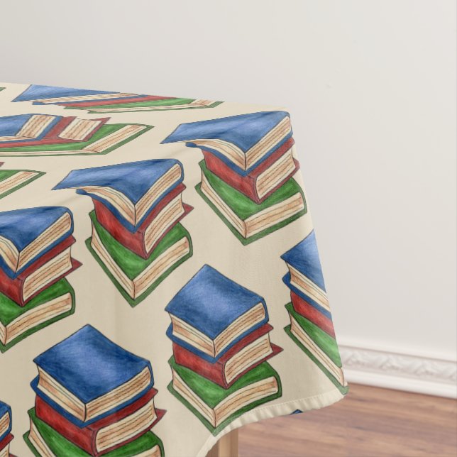 Library Books Teacher Librarian School Classroom Tablecloth (In Situ)