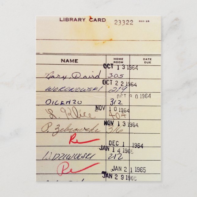 Library Card 23322 (Front)