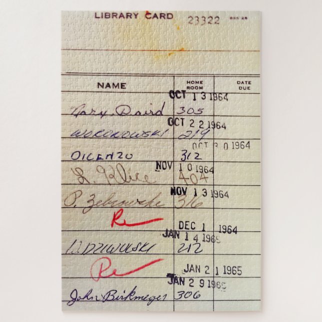 Library Card 23322 Jigsaw Puzzle (Vertical)