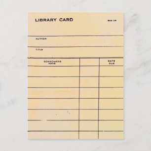 Library Card BSS 28