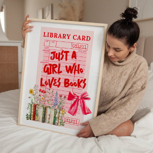 Library Card Hot Girls Read Books Photo Print