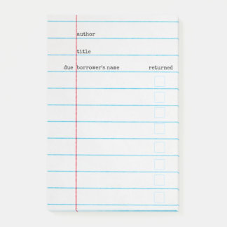 Library Card Post-It Post-it Notes