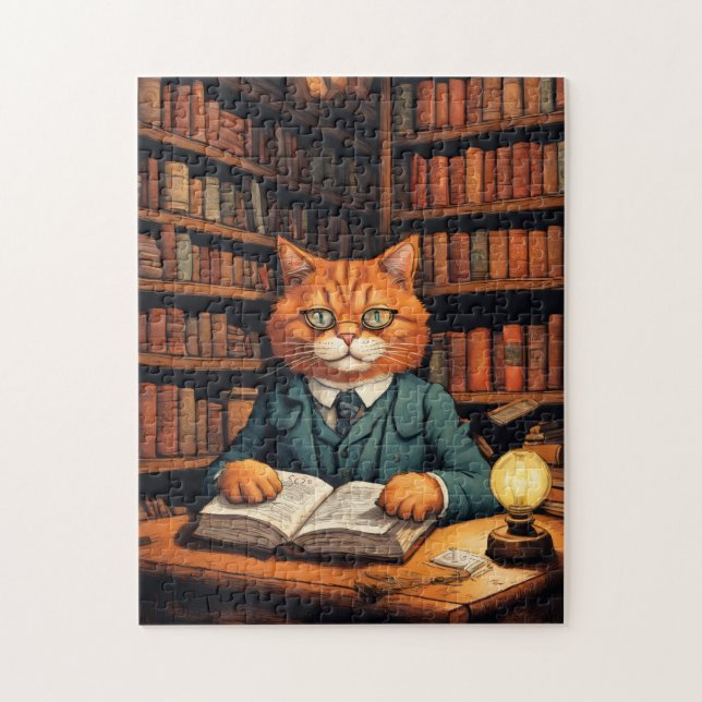 library cat #7 puzzle (Vertical)