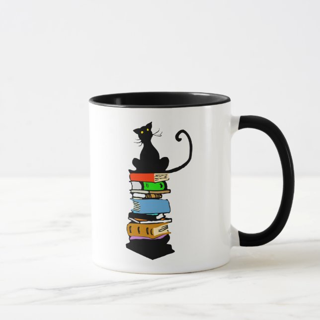Library Cat Mug (Right)