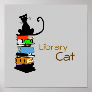 Library Cat Poster