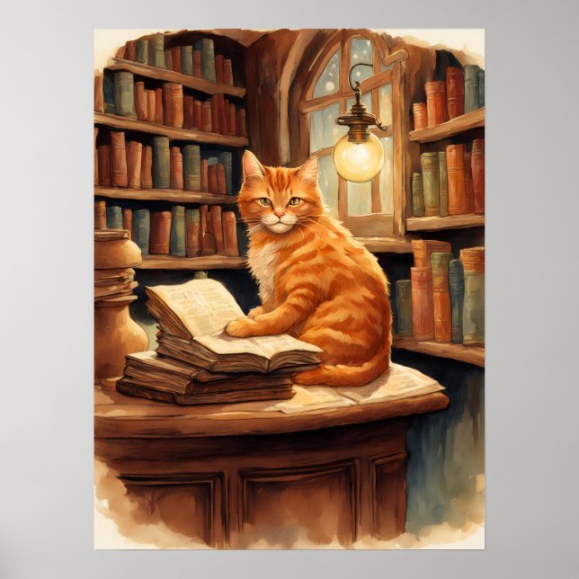 library cat poster (Front)