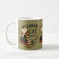 Library Cat Society Bookish Calico