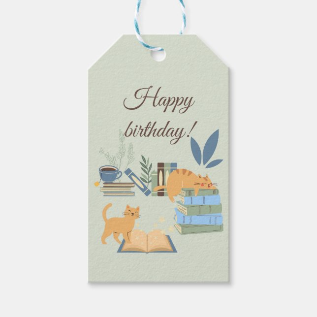 Library Cats Gift Tags (Front)