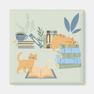 Library Cats Magnet