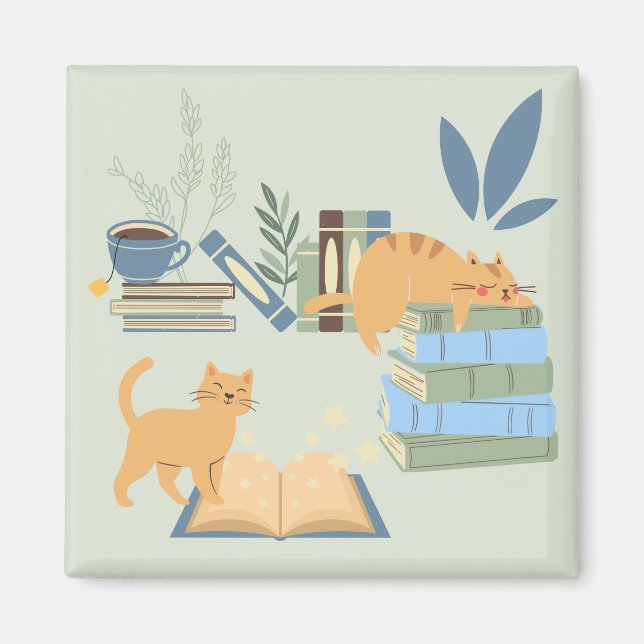 Library Cats Magnet (Front)