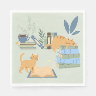 Library Cats Napkin