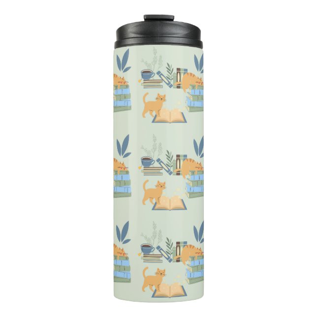 Library Cats Thermal Tumbler (Front)