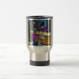 Library Check Out Artwork Travel Mug