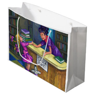Library Check Out Large Gift Bag