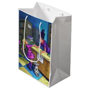 Library Check Out Medium Gift Bag
